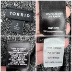 Torrid Gray Open Knit V-Neck Pullover Sweater Short Sleeve Size 2X Photo 2