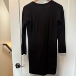 Rachel Zoe Black V-Neck Sweater Long Sleeve Button Down Cardigan 100% Wool M Photo 3
