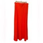 Madewell  women’s Linen Maxi Slip Skirt red Size 12 NWT Photo 5