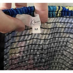 Klesis NEW Satin Floral Print Off Shoulder Cocktail Mini Dress Size Medium Blue Photo 4