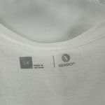 Xersion NWT  Woman White Loose Fit Short Sleeve Side Tie Activewear Top Size 3X Photo 3