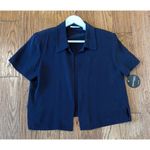 Valerie Stevens NWT 100% silk vintage navy short sleeve jacket 8 Photo 10