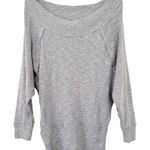 Free People  Gray Palisades Off The Shoulder Shirt Sz S Photo 0