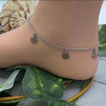 Stainless Steel Anklet With Pentacles Ankle Bracelet Silver Photo 1