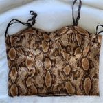 Womens Snakeskin Animal Print Cropped Top Size Large Photo 9