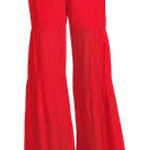 Nanette Lepore  Vibrant Red Wide-Leg Pants Photo 0
