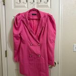 Pretty Little Thing  Fuscia Hot Pink Puff Sleeve Blazer Dress Photo 5