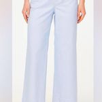 J.Crew Light Blue/white cotton striped cropped Wide Leg Pants.Size Petite30.NWT Photo 0
