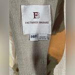 Women's Fattaneh Bahari Print Dress w/ Jacket Beige Green Orange Sleeveless 14P Tan Photo 9