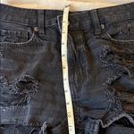 American Eagle  Outfitters Black Ripped Jean Shorts Photo 4