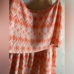 Takara  Vibrant Orange Geometric Maxi Dress Photo 2