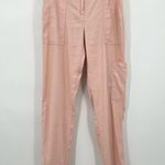 Anthropologie  Elevenses pink linen blend paperbag pants XS Photo 4