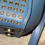 Michael Kors Michael‎ Kors Womens Leather Studded Crossbody Handbag Denim Sky Blue Medium Photo 10