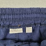Cato  Women's Shorts Linen Blend Navy Blue Plus Size 22W - 24W Photo 5