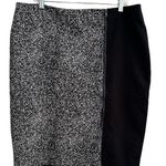 Ann Taylor MOTTLED BLACK WHITE TWEED PENCIL ZIPPER DETAIL SKIRT 16 Photo 0