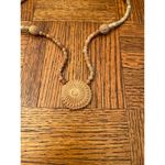 Vintage clay beaded necklace Tan Photo 1