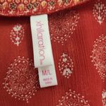 Xhilaration Red & White Sheer Kimono (M/L) Photo 6