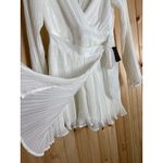 Lulus NWT  Embrace Your Beauty Ivory Pleated Long Sleeve Skort Romper Chic Sz S Photo 5