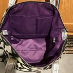 Coach Poppy Op Art Logo Glam Leather Silver Black Tote #L0985-13826 Photo 10