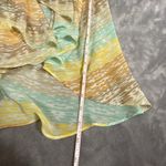 Romantic Midi Dress Sz 12 Tasseled Belt High Low Fairy Whimsy‎ Ruffle Hem Pastel Photo 10