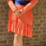 Pretty Angel 🆕 Orange Ruffle-Hem Tunic L🆕 Photo 0