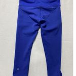 Lululemon Wunder Under Crop III Leggings 6 Reversible Black Sapphire Blue Photo 7