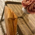 Vintage snakeskin mustard colour clutch Yellow Photo 7