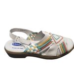Dr Scholls Vtg Womens Huarache White Leather Aztec Santa Fe Strappy Sandal 11W Size 11 Photo 1