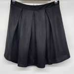 Charlotte Russe  Shimmer Pleated Mini Skirt Women M Metallic Black Dark Academia Photo 0