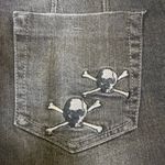 Bubblegum  USA Skull Skinny Jeans Black Stretch Y2K Goth Emo Punk Size 11/12 Photo 5