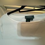 Ralph Lauren EUC Lauren  white top with pocket on sleeve L Photo 2