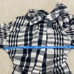 ZARA  Black and White Plaid Blouse with Bow Photo 13