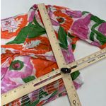 Banjanan Shirt‎ Womens Small Orange Pink Green Aurora Cutout Blouse Top Cotton Photo 9