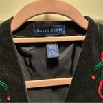 Karen Scott vintage  embroidered christmas vest large Photo 1