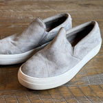 Steve Madden  Women's Size 9.5 Shoes Gray White Suede Slip On Comfort Sneakers Photo 0
