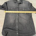 Calvin Klein Jeans Pearl Snap Black Denim Button Shirt Photo 6