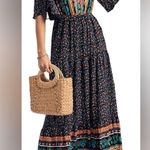 PRETTYGARDEN floral ditzy maxi dress short flutter sleeves v-neck NEW size XL Photo 0