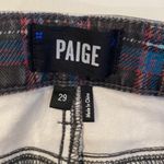 Paige Hoxton Ankle Black Atlantic Tartan Plaid Slim Leg Jeans EUC Sz 29 Cotton Photo 4