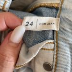 PacSun Eco Hopper Patch Mom Jean Two Tone Blue Wash Photo 9