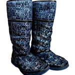 Coach Signature Nikole Womens Sz 7B Black shearling Roll Down Cuff Winter boots Photo 0