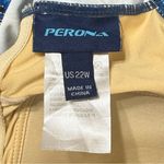 Perona Blue Paisley One Piece Swim Dress Plus Size 22W Swimsuit Photo 4