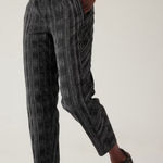 Athleta Arrival Pants in Amara Stripe Black Ankle Length High Rise size 4 Photo 0