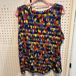 Jones Studio  Separates 2X Sleeveless Tank Top Colorful Abstract‎ Photo 2