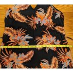 World Market Navy Floral Boho Peasant Tropical Ethereal Maxi Dress Pockets L/XL Blue Size L Photo 2