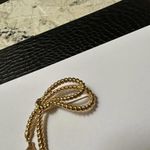 Avon Gold Tone Knotted Rope Brooch Pin Solid Dangling Tassels NWOT Photo 3