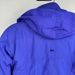 NILS Ski Jacket Size 10 Stowaway Hood Skiwear Zipper Front Blue Photo 8