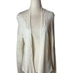 Cut Loose Sweater Women Medium Ivory Textured Open Front Knit Cardigan Boho Photo 0