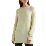 Equipment  Rei Intarsia Cashmere Sweater in Chartreuse Yellow Small NWOT Photo 10