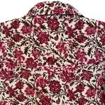 Cowgirl Hardware Floral Pearl Snap Western Shirt Women's L Pink Brown Festival Size L Photo 5