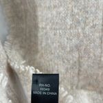 FRAAS The Scarf Company Wool Blend Fringe Oatmeal Cozy Textured Grid Winter White Photo 4